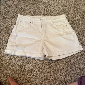 Denizen from Levi's White Distressed Denim Shorts